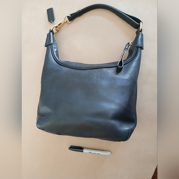 Vintage COACH Amanda Hobo Black Leather Bag - Picture 8 of 9